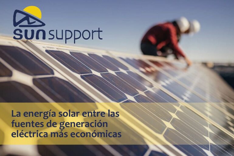 La energía solar entre las fuentes de generación más económicas