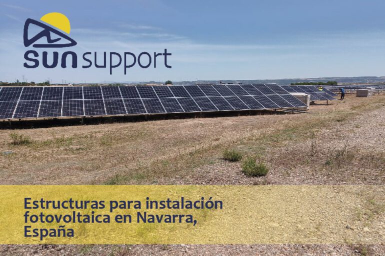 SunSupport suministra la estructura de una instalación fotovoltaica en Navarra