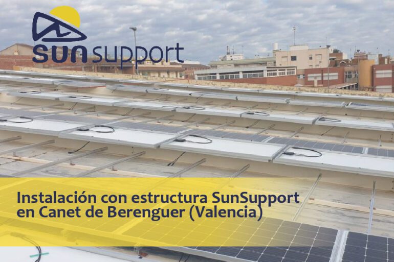 Instalación fotovoltaica con estructura SunSupport en Valencia
