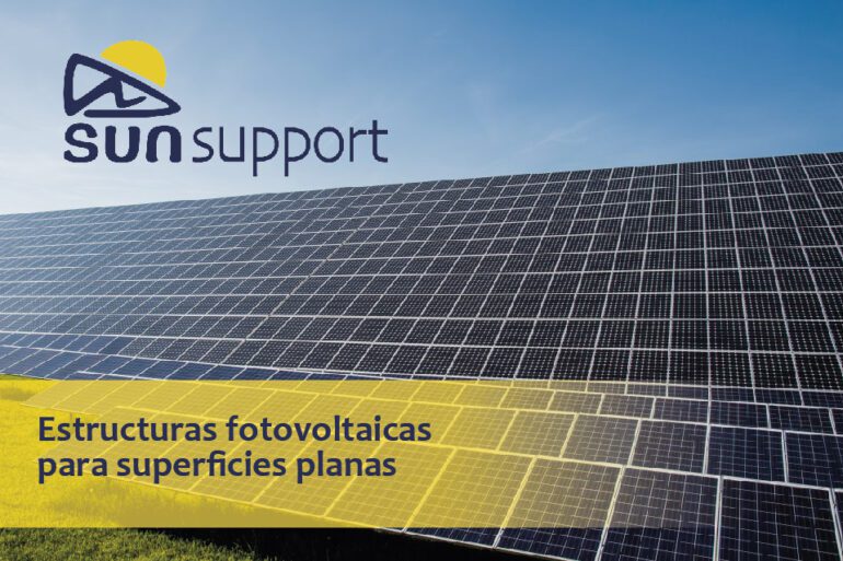 Estructuras fotovoltaicas para superficies planas