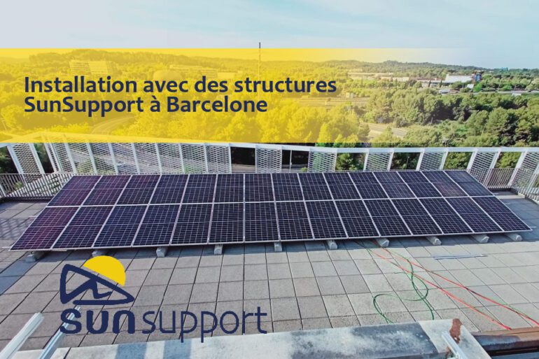 Installation avec les structures SunSupport à Barcelone