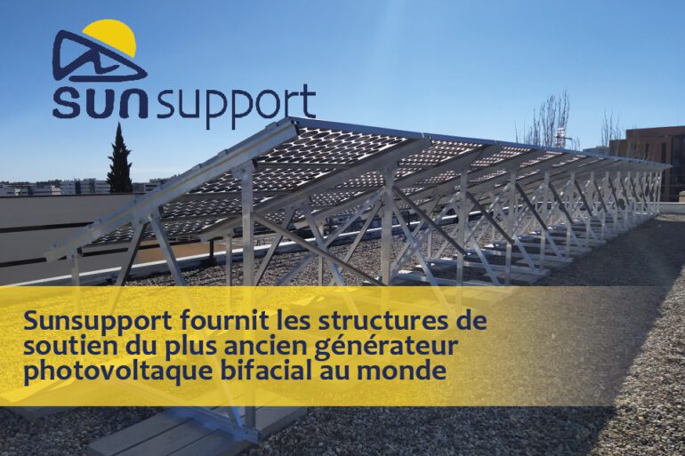 SunSupport a fourni les structures de support pour le projet, qui comporte le plus ancien générateur PV bifacial du monde.