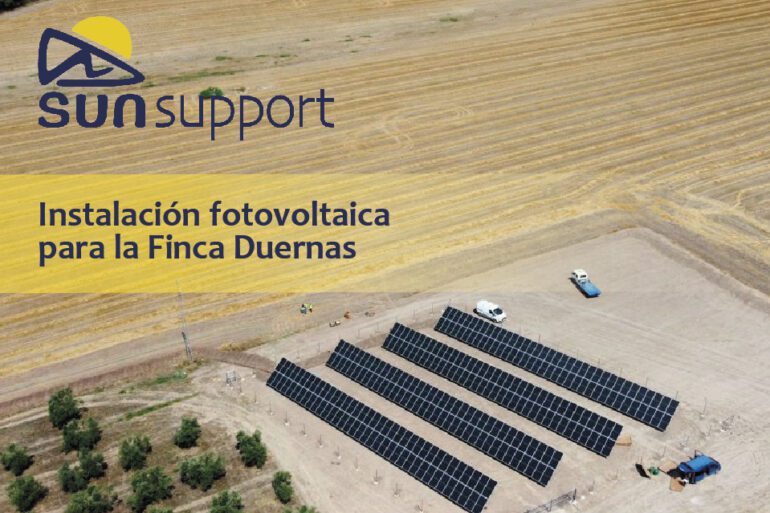 Instalación fotovoltaica desarrollada por SunSupport para la Finca Duernas