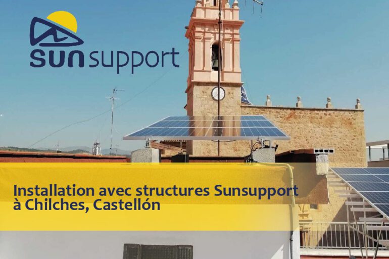 Installation avec structures Sunsupport à Chilches, Castellón