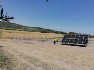 estructura hincada para instalacion fotovoltaica