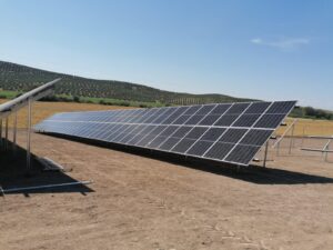 estructura hincada para instalacion fotovoltaica