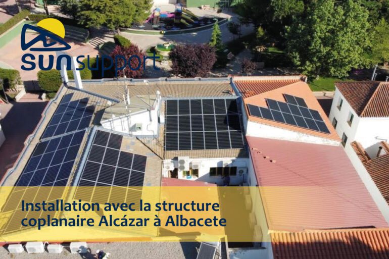 Installation avec la structure coplanaire Alcázar à Albacete