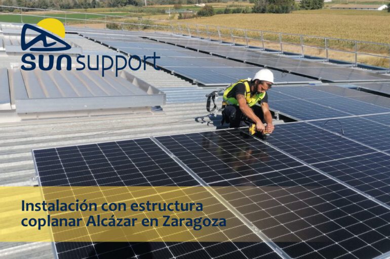 Instalación con estructura coplanar Alcázar en Zaragoza