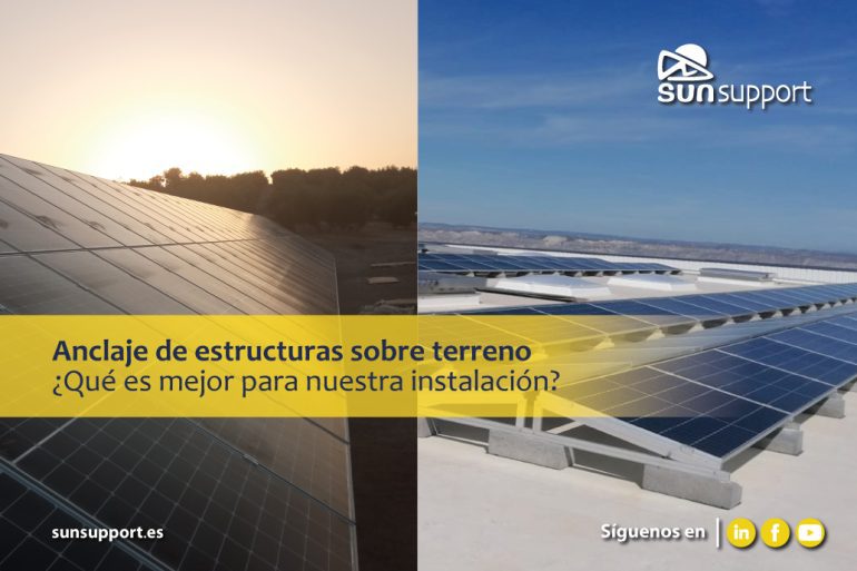 Estructuras portantes en suelo para plantas fotovoltaicas