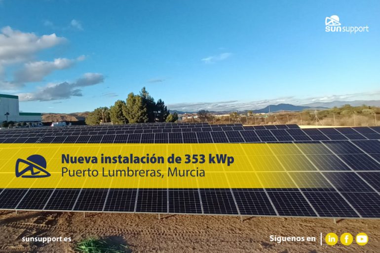 Instalación solar fotovoltaica en Puerto Lumbreras, Murcia con Soporte: Hincada Alrután de Sun Support